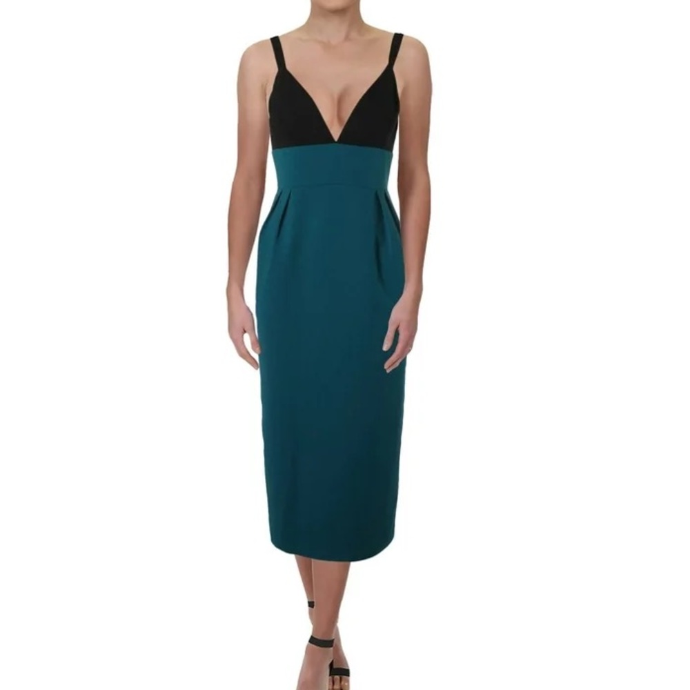 NWT JILL Jill Stuart Womens Sleeveless V-Neck Midi Dress